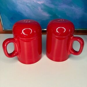 Fiestaware Fiesta Salt & Pepper Shakers Scarlet Red Pair Stovetop Range Top
